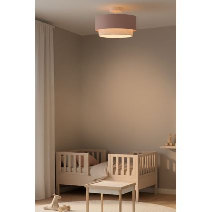Brilagi - Lustră LED aplicată BOHO BOBO 1xE27/10W/230V Ø 40 cm roz/crem