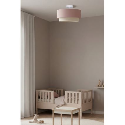 Brilagi - Lustră LED aplicată BOHO BOBO 1xE27/10W/230V Ø 40 cm roz/crem