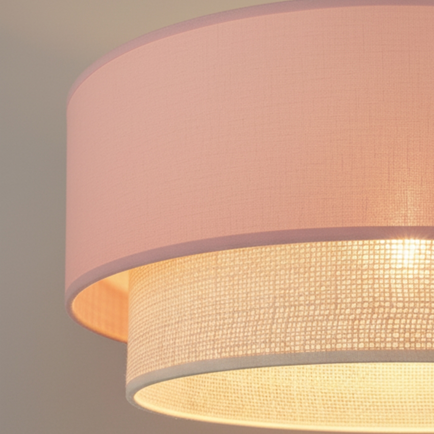 Brilagi - Lustră LED aplicată BOHO BOBO 1xE27/10W/230V Ø 40 cm roz/crem