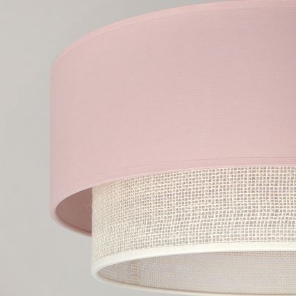 Brilagi - Lustră LED aplicată BOHO BOBO 1xE27/10W/230V Ø 40 cm roz/crem