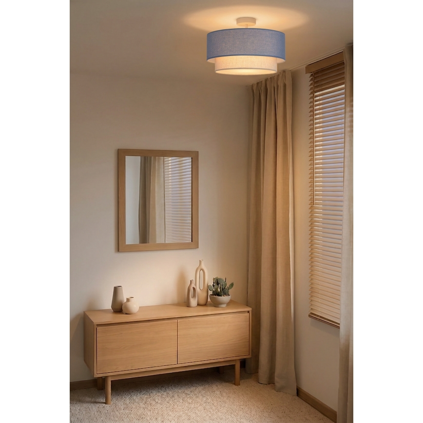 Brilagi - Lustră LED aplicată BOHO ECO 1xE27/10W/230V Ø 40 cm albastru/crem