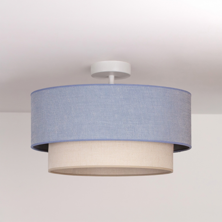 Brilagi - Lustră LED aplicată BOHO ECO 1xE27/10W/230V Ø 40 cm albastru/crem