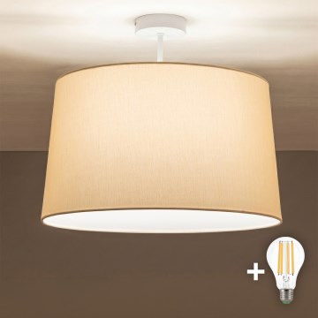Brilagi - Lustra LED aplicată CERIA, 1x E27/60W/230V, Ø 45 cm, alb/bej