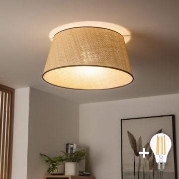 Brilagi - Lustră LED aplicată CERIA 1xE27/40W/230V, diam. 50 cm, bej