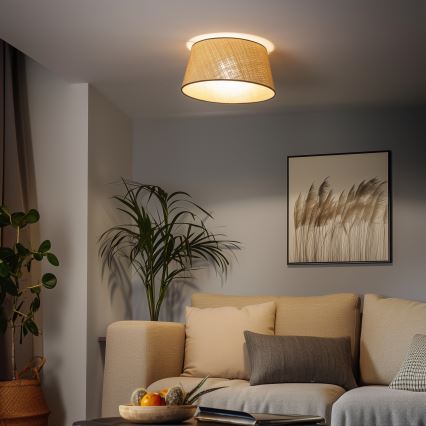 Brilagi - Lustră LED aplicată CERIA 1xE27/40W/230V Ø 50 cm, bej