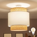 Brilagi - Lustră LED aplicată CERIA 1xE27/60W/230V Ø 40 cm bej/albă