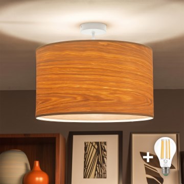 Brilagi - Lustră LED aplicată CERIA 1xE27/60W/230V Ø 45 cm alb/bej