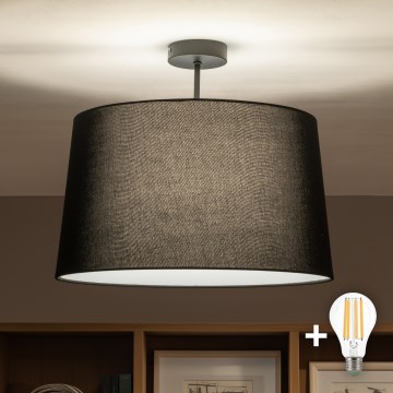Brilagi - Lustră LED aplicată CERIA 1xE27/60W/230V Ø 45 cm neagră
