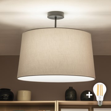 Brilagi - Lustră LED aplicată CERIA 1xE27/60W/230V Ø 45 cm negru/gri