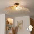 BRILAGI - Lustră LED aplicată CERIA BOHO, 1xE27/40W/230V, Ø 100 cm, bambus