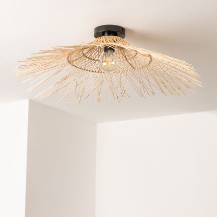 Brilagi - Lustră LED aplicată CERIA BOHO, 1xE27/40W/230V, Ø 100 cm, bambus