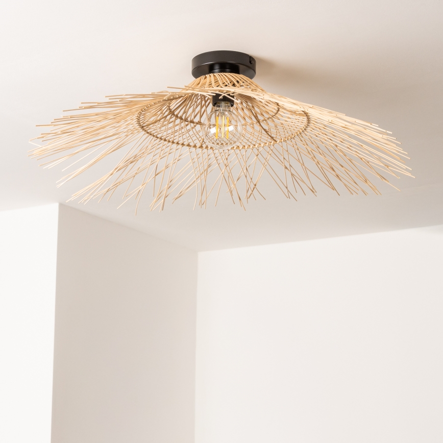 Brilagi - Lustră LED aplicată CERIA BOHO, 1xE27/40W/230V, Ø 100 cm, bambus