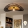 Brilagi - Lustră LED aplicată CERIA BOHO 1xE27/40W/230V Ø 80 cm negru/maro/stejar