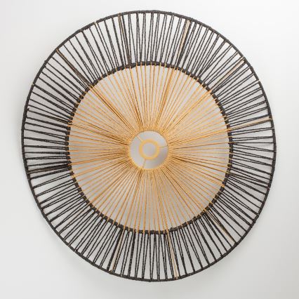 Brilagi - Lustră LED aplicată CERIA BOHO 1xE27/40W/230V Ø 80 cm negru/maro/stejar