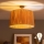 Brilagi - Lustră LED aplicată CERIA BOHO, 1xE27/60W/230V, Ø 50 cm, negru/rafie