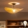 Brilagi - Lustră LED aplicată CERIA BOHO 1xE27/60W/230V Ø 60 cm negru/bej