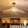 Brilagi - Lustră LED aplicată CERIA BOHO 1xE27/60W/230V Ø 70 cm negru/bej