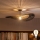 Brilagi - Lustră LED aplicată CERIA BOHO 1xE27/60W/230V Ø 80 cm negru/maro