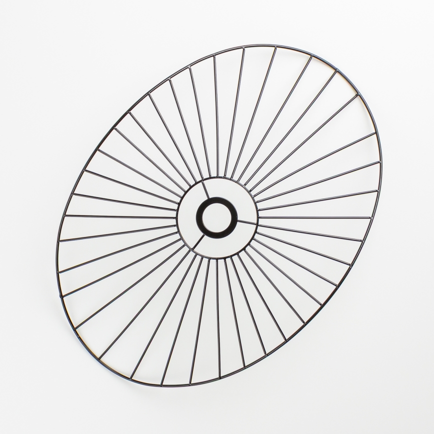 Brilagi - Lustră LED aplicată CERIA WIRE 1xE27/40W/230V 40x56 cm negru/stejar