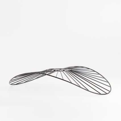 Brilagi - Lustră LED aplicată CERIA WIRE 1xE27/40W/230V 40x56 cm negru/stejar