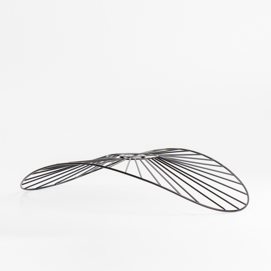 Brilagi - Lustră LED aplicată CERIA WIRE 1xE27/40W/230V 40x56 cm negru/stejar