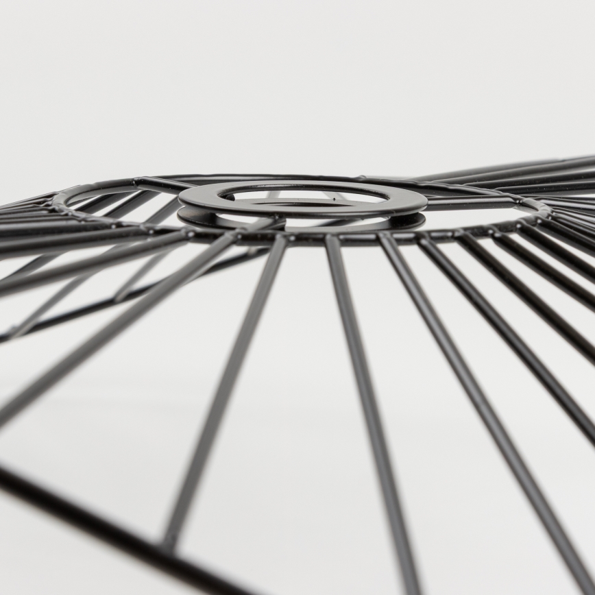 Brilagi - Lustră LED aplicată CERIA WIRE 1xE27/40W/230V 40x56 cm negru/stejar