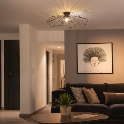 Brilagi - Lustră LED aplicată CERIA WIRE, 1xE27/40W/230V, diametru 80 cm, negru