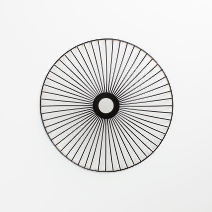 Brilagi - Lustră LED aplicată CERIA WIRE 1xE27/40W/230V Ø 26 cm negru/stejar