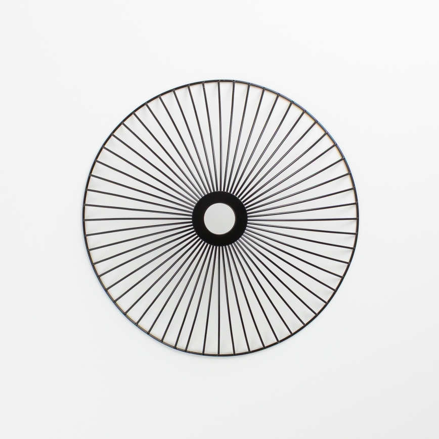 Brilagi - Lustră LED aplicată CERIA WIRE 1xE27/40W/230V Ø 26 cm negru/stejar