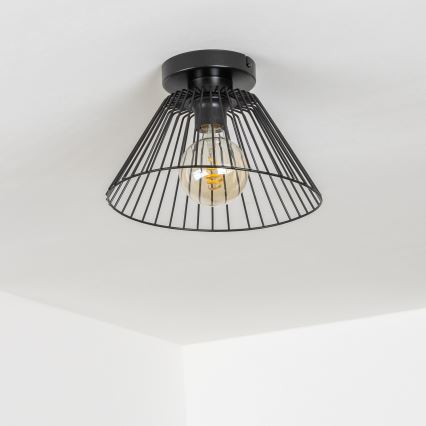 Brilagi - Lustră LED aplicată CERIA WIRE 1xE27/40W/230V, Ø 30 cm, neagră
