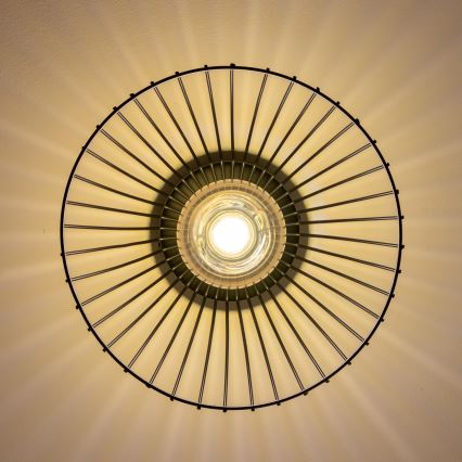 Brilagi - Lustră LED aplicată CERIA WIRE 1xE27/40W/230V, Ø 30 cm, neagră