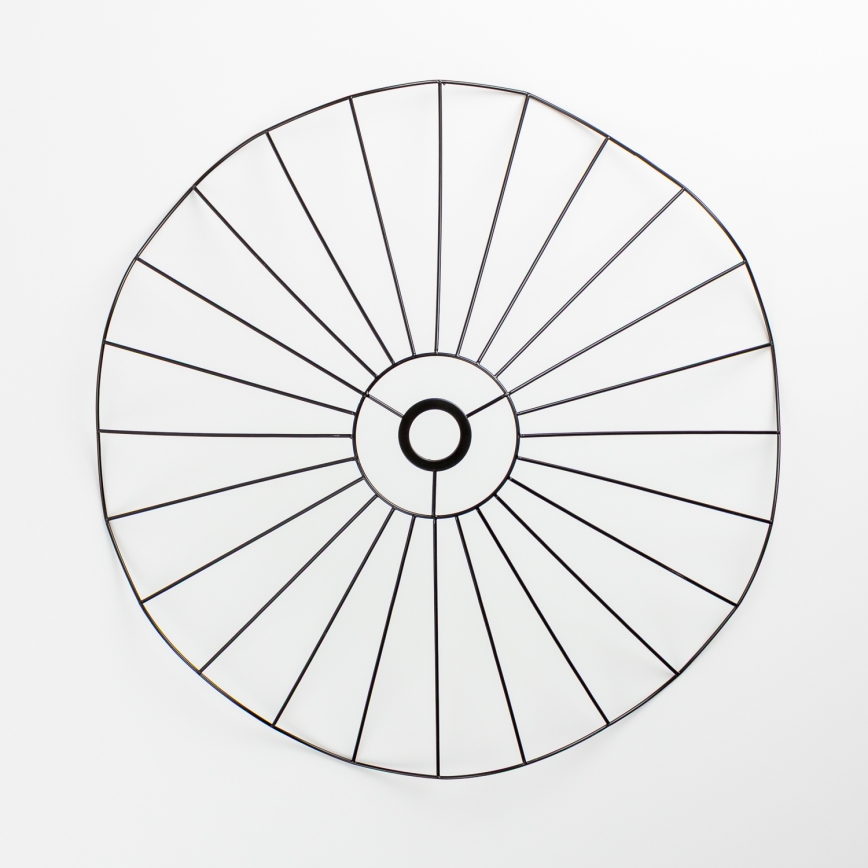 Brilagi - Lustră LED aplicată CERIA WIRE 1xE27/40W/230V Ø 60 cm negru/stejar