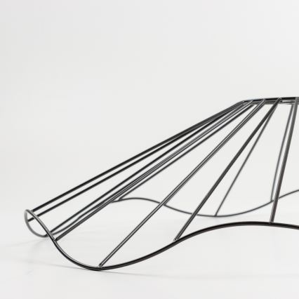 Brilagi - Lustră LED aplicată CERIA WIRE 1xE27/40W/230V Ø 60 cm negru/stejar