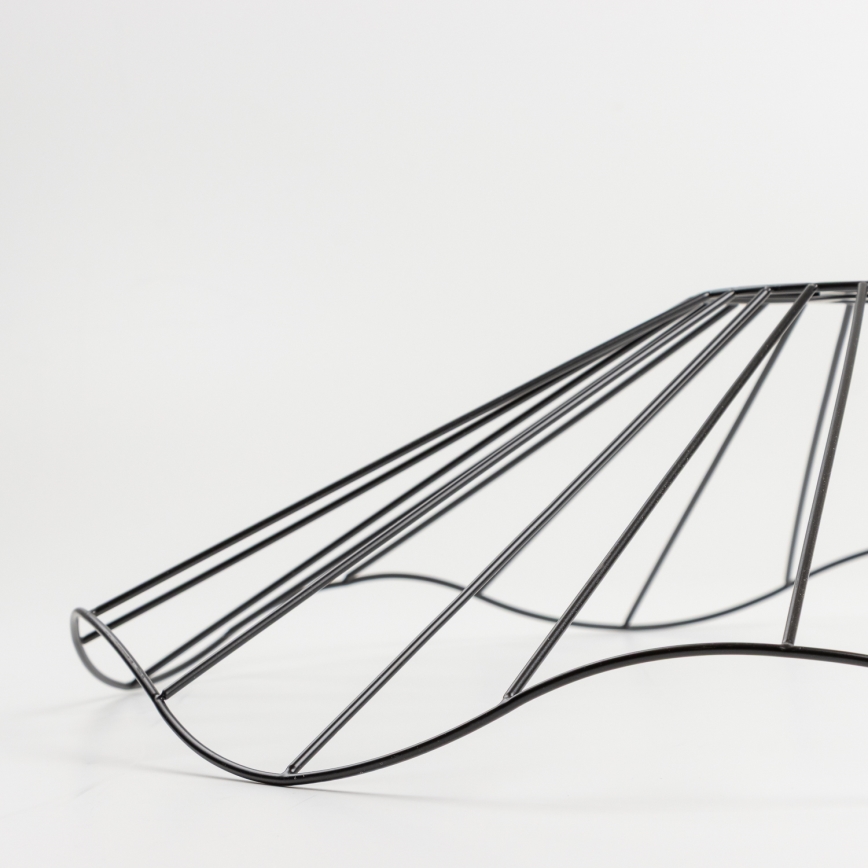 Brilagi - Lustră LED aplicată CERIA WIRE 1xE27/40W/230V Ø 60 cm negru/stejar