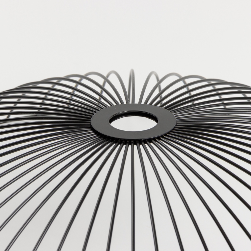 Brilagi - Lustră LED aplicată CERIA WIRE 1xE27/40W/230V Ø 60 cm negru/stejar