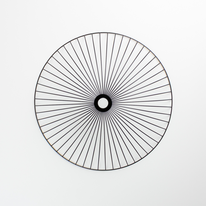 Brilagi - Lustră LED aplicată CERIA WIRE 1xE27/40W/230V Ø 60 cm negru/stejar