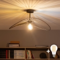 Brilagi - Lustră LED aplicată CERIA WIRE 1xE27/60W/230V 40x56 cm negru/bronz