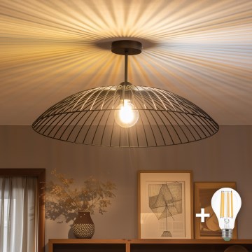 Brilagi - Lustră LED aplicată CERIA WIRE 1xE27/60W/230V Ø 60 cm neagră