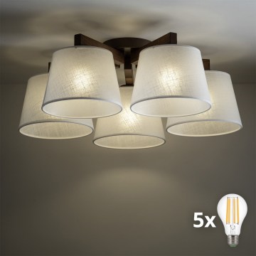 BRILAGI - Lustră LED aplicată LATTE 5xE27/15W/230V pin/alb