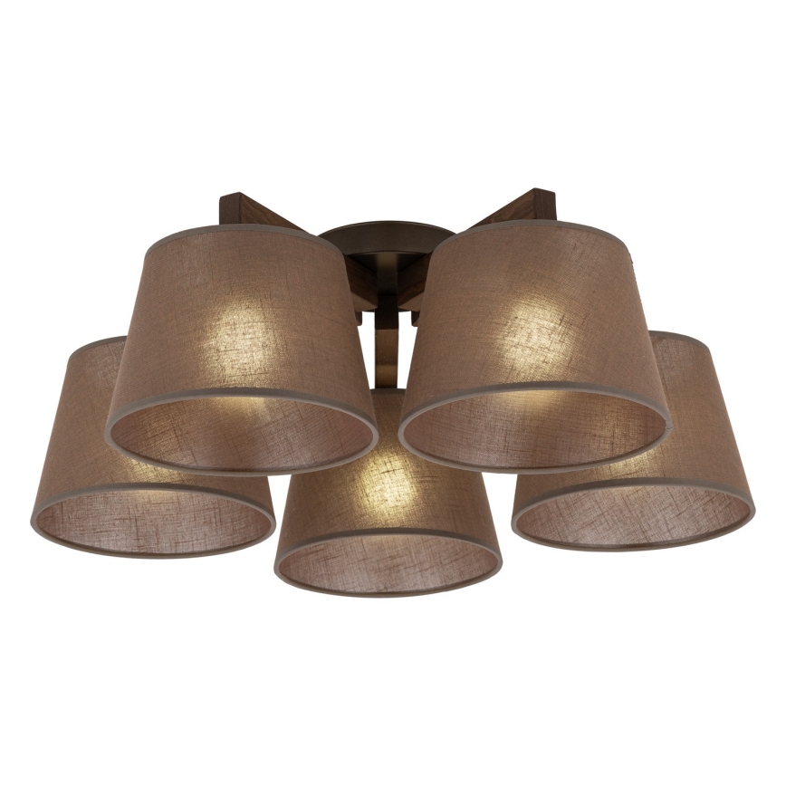 BRILAGI - lustra LED aplicată LATTE 5xE27/15W/230V pin/maro