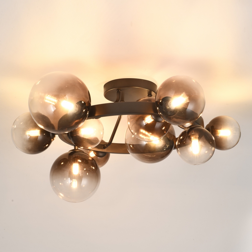 Brilagi - Lustră LED aplicată MILLA 10xG9/3W/230V maro/maro fumuriu