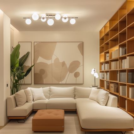 Brilagi - Lustră LED aplicată MILLA 7xG9/3W/230V negru crom/alb