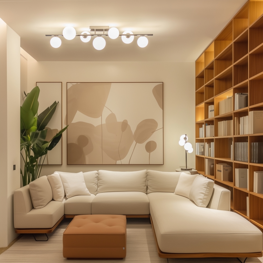 Brilagi - Lustră LED aplicată MILLA 7xG9/3W/230V negru crom/alb