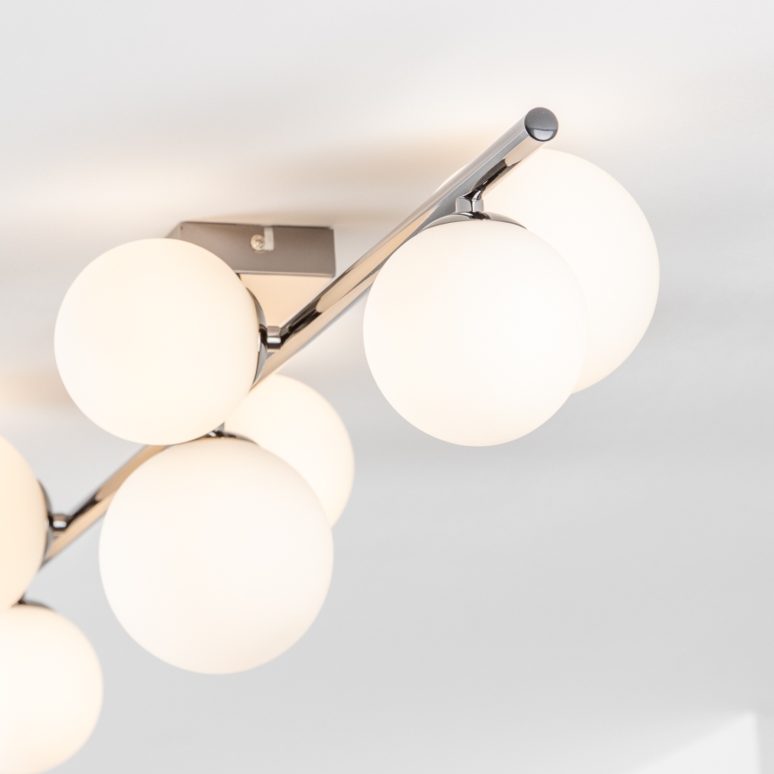 Brilagi - Lustră LED aplicată MILLA 7xG9/3W/230V negru crom/alb