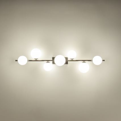 Brilagi - Lustră LED aplicată MILLA 7xG9/3W/230V negru crom/alb