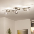 Brilagi - Lustră LED aplicată MILLA 7xG9/3W/230V, negru cromat/sticlă fumurie