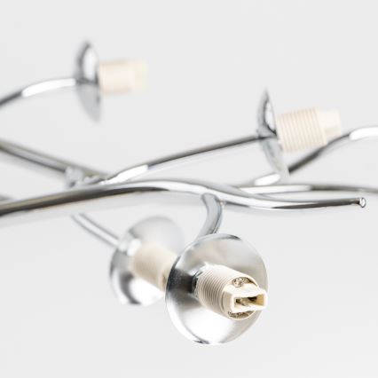 Brilagi - Lustră LED aplicată MISTEL 15xG9/3W/230V crom negru/fumuriu