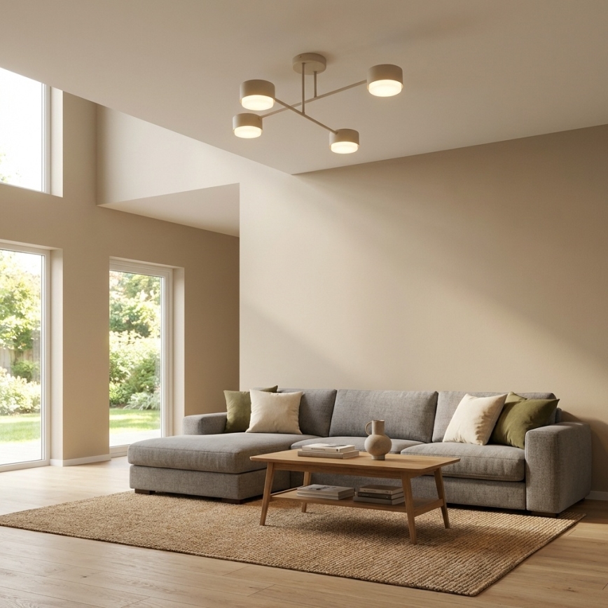 Brilagi - Lustră LED aplicată MONO 4xGX53/13W/230V bej