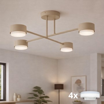 Brilagi - Lustră LED aplicată MONO 4xGX53/30W/230V bej