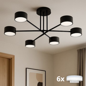 Brilagi - Lustră LED aplicată MONO 6xGX53/30W/230V neagră